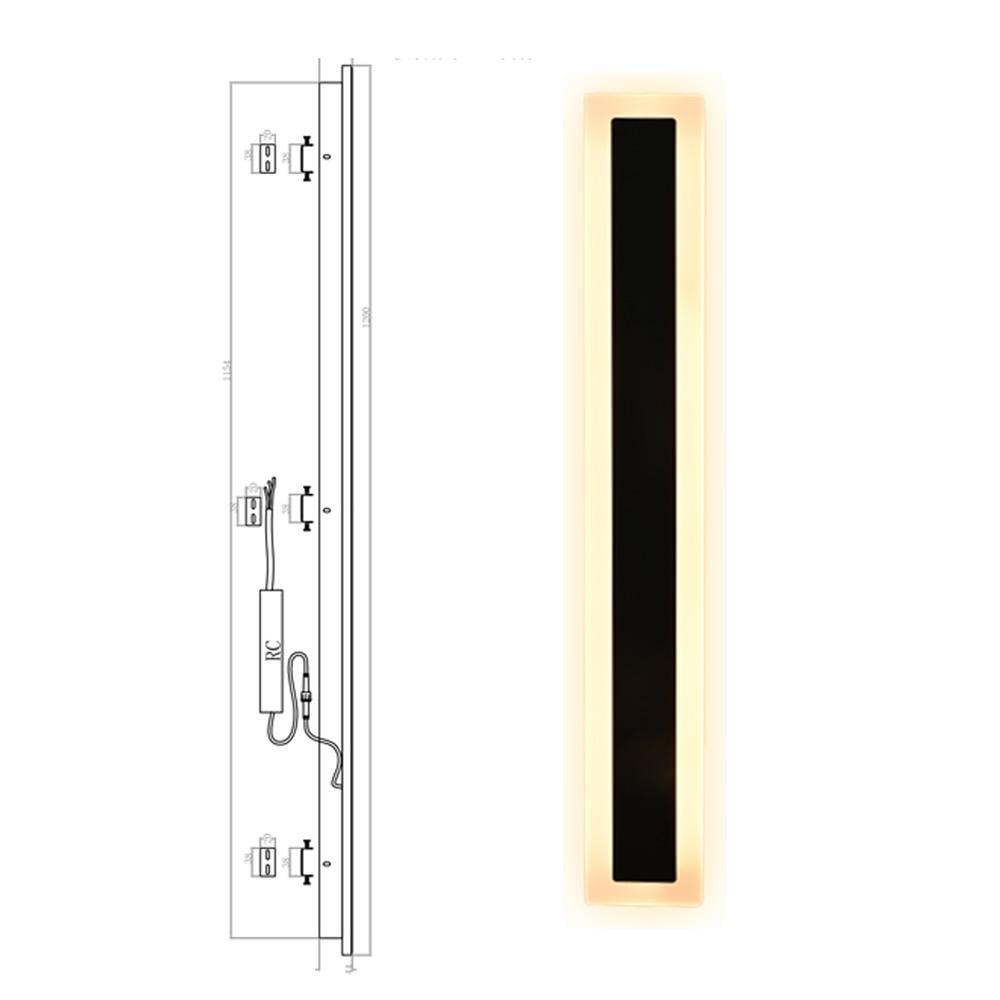 Світильник світлодіодний Arte Lamp A90904-30BK SOLEIN 30 Вт IP65 1200x80x44 мм Чорний (ES10503) - фото 3