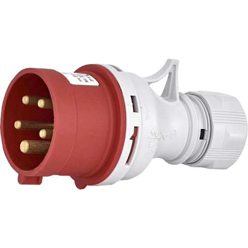 Вилка переносная прямая ЭТИ EV-3253 IP44 32A 400V 3P+N+PE штепсель Красный (34063820)