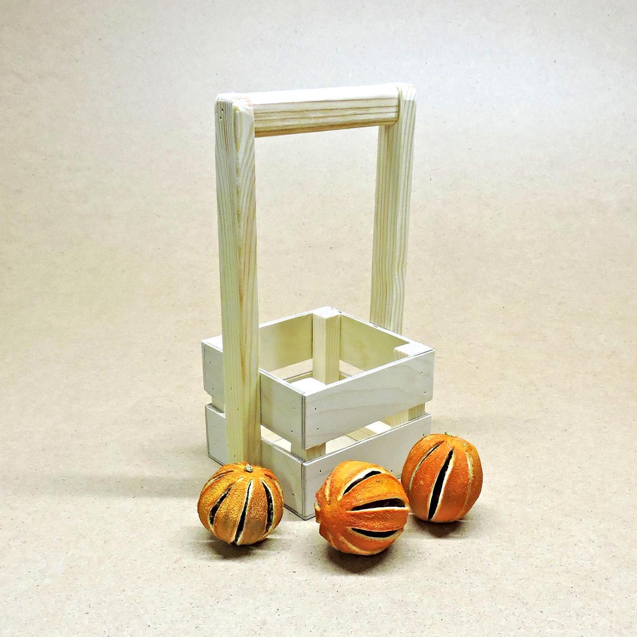 Корзинка подарочная из дерева Шервуд 12х12 см Бланже (ПДК-0021101)