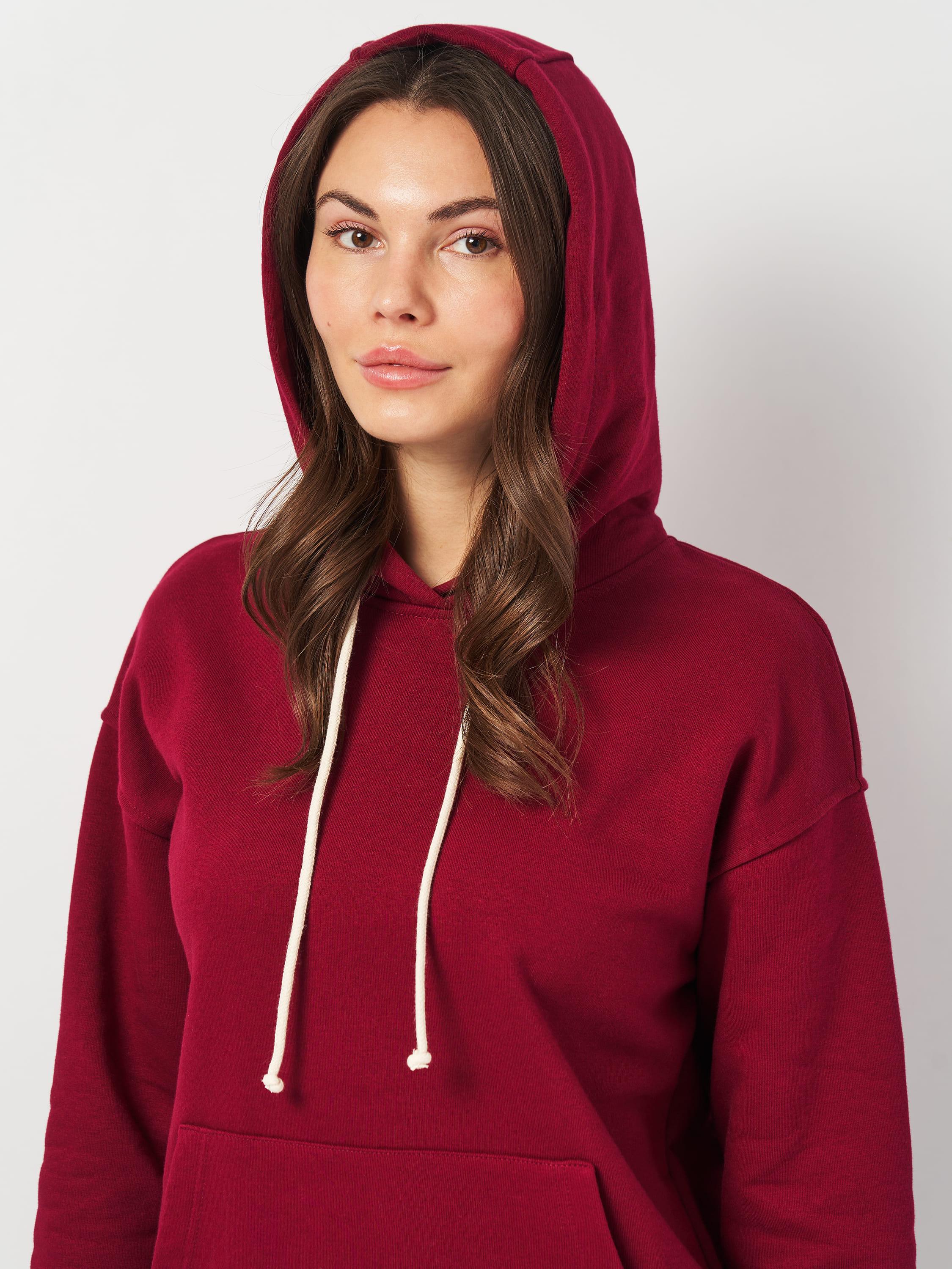 Худі жіноче ROZA 231110 XL Вишневий (4824005707575) - фото 4 Худі жіноче ROZA 231110 XL Вишневий (4824005707575) - фото 4