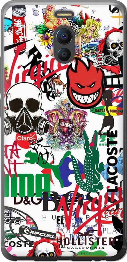 Чехол на Meizu M6 Note Many different logos (4022t-1108-42517)