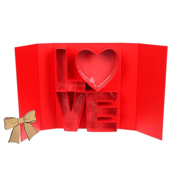 Подарочная коробка Love 37х27х7 см Красный (36225332) Подарочная коробка Love 37х27х7 см Красный (36225332)