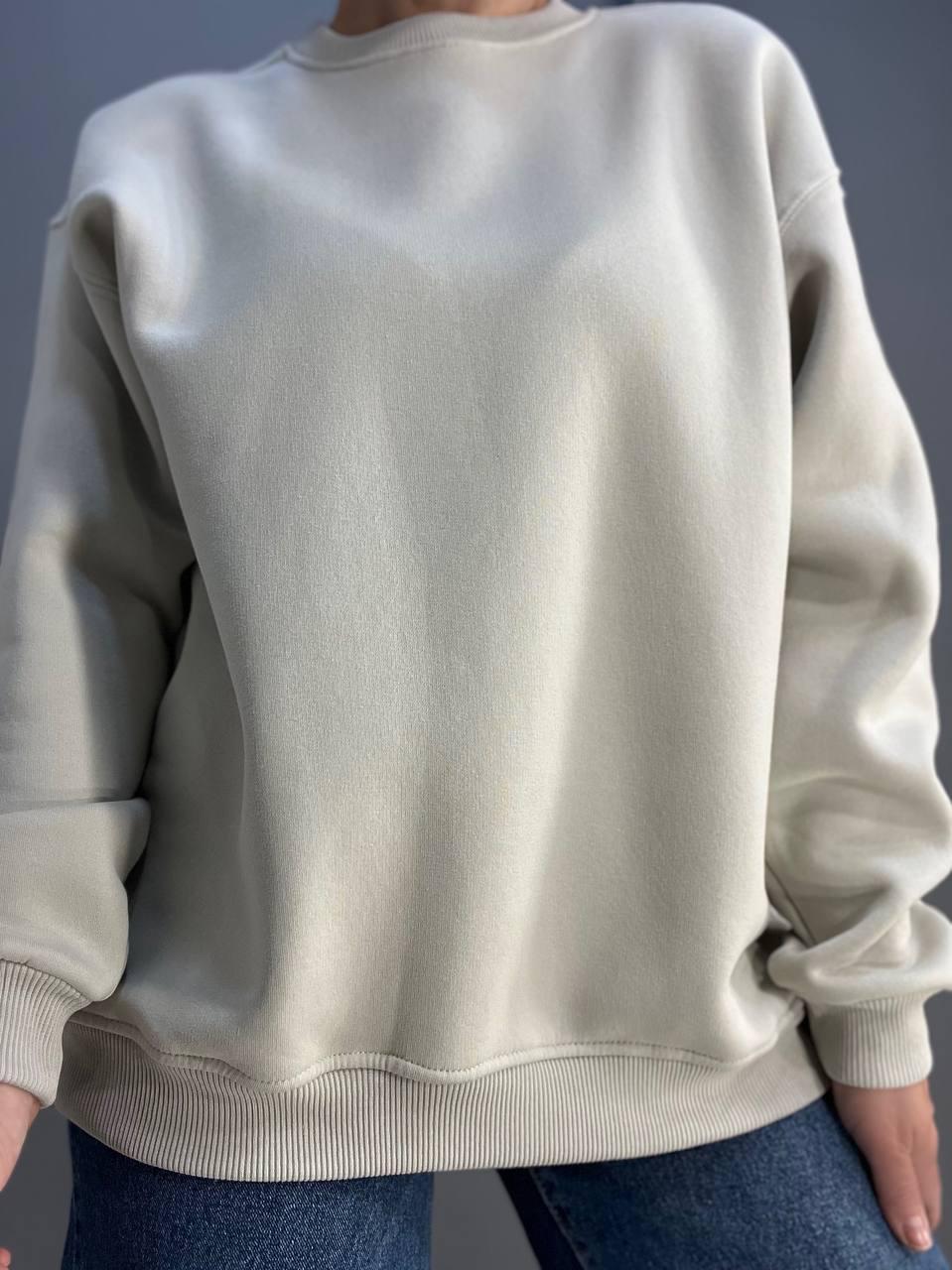 Свитшот женский PEPPER MINT 24-14 базовый простой удлиненный оверсайз L Светло-серый (2866) - фото 4 Свитшот женский PEPPER MINT 24-14 базовый простой удлиненный оверсайз L Светло-серый (2866) - фото 4