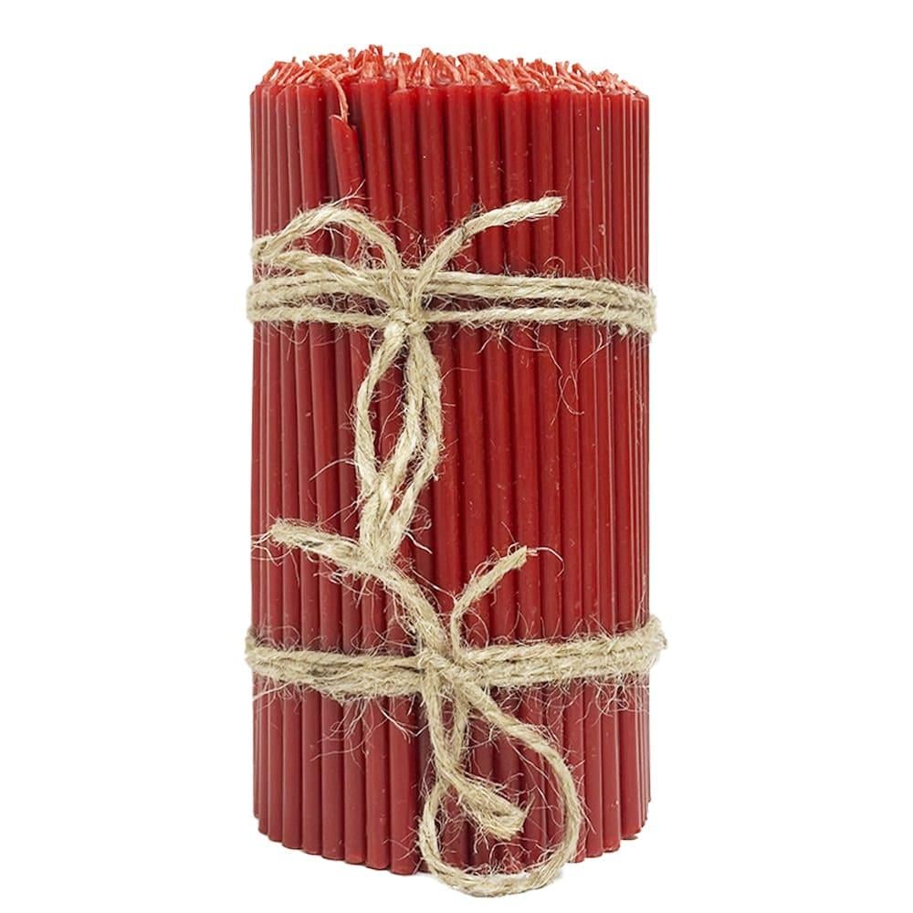 Свечи восковые 75% №80 1 кг 17,5 см 200 шт. Красный (080СК1)