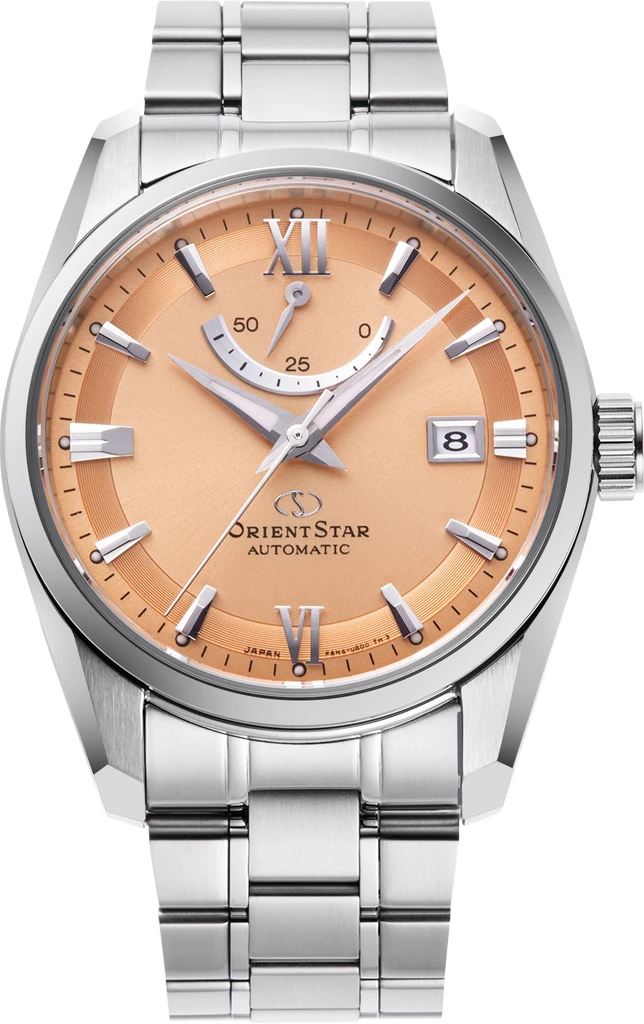 Наручные часы мужские Orient Star Contemporary Standard RE-AU0108G00B со стальным корпусом/сапфировым стеклом WR 100 м Оранжевый (3124788990)