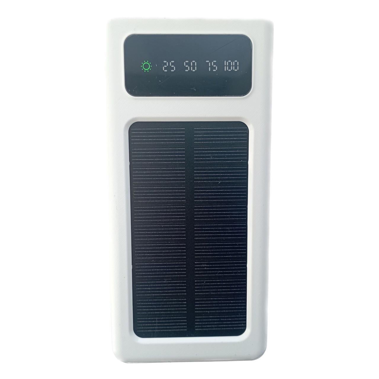 Повербанк Solar 50000 mAh 4в1 с экраном и фонариком White (11223)
