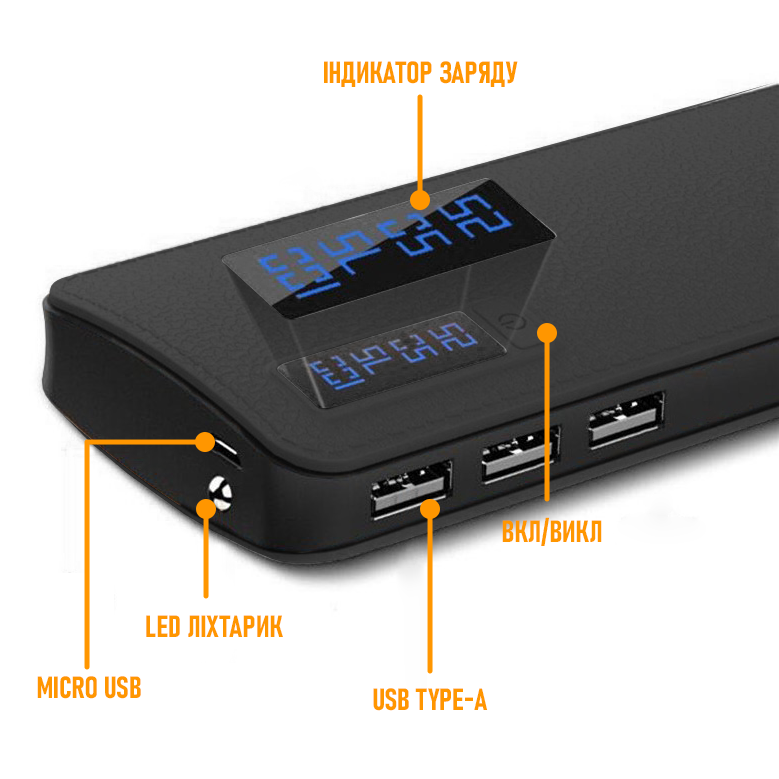 Повербанк Power Box 20000 mAh быстрая зарядка Черный (250a2dfd) - фото 4