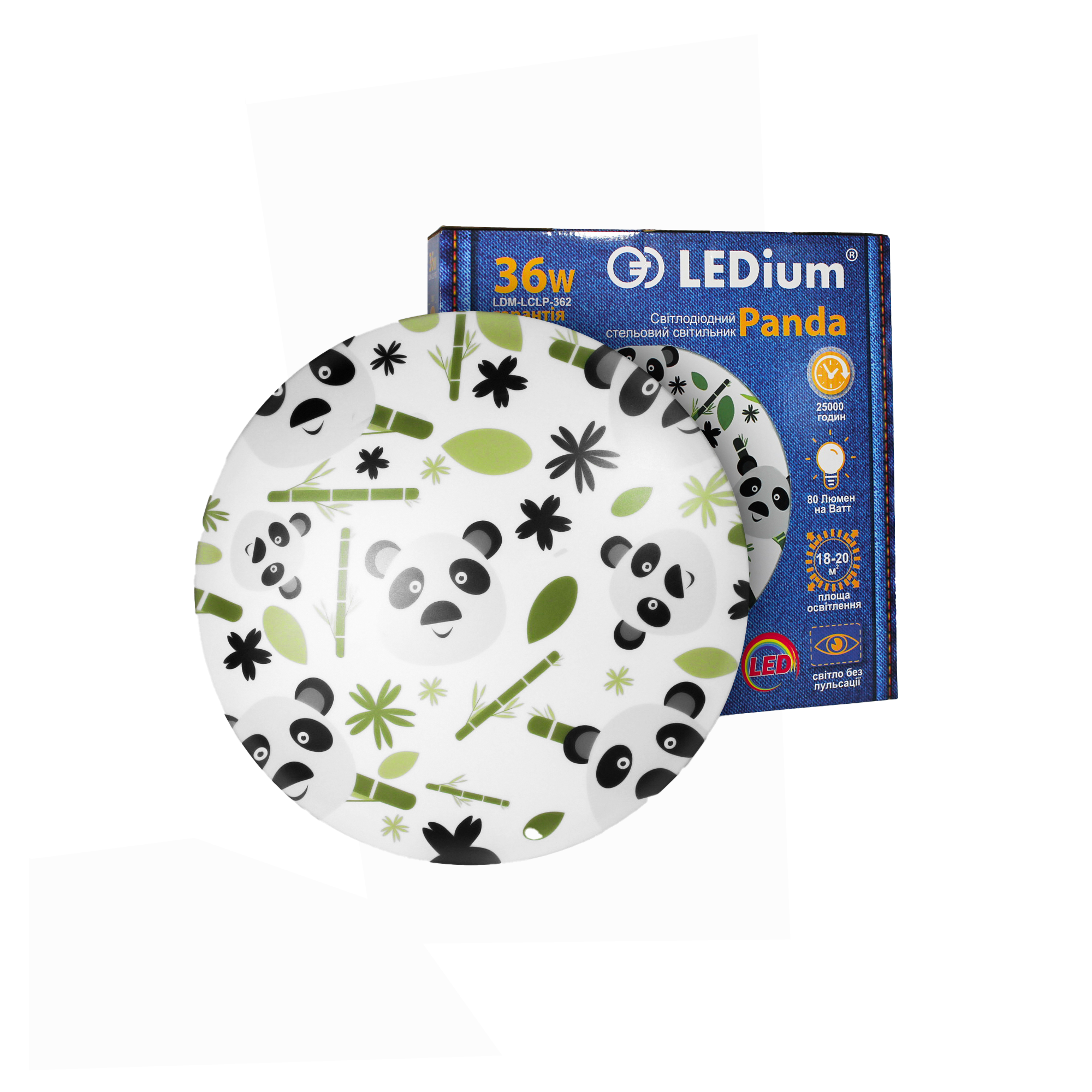 Світильник світлодіодний LEDium Panda 36 Вт 4100К (15530)