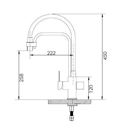 Змішувач комбінований Fabiano FKM 31.11 02 Matt Black (8231.403.0854) - фото 2
