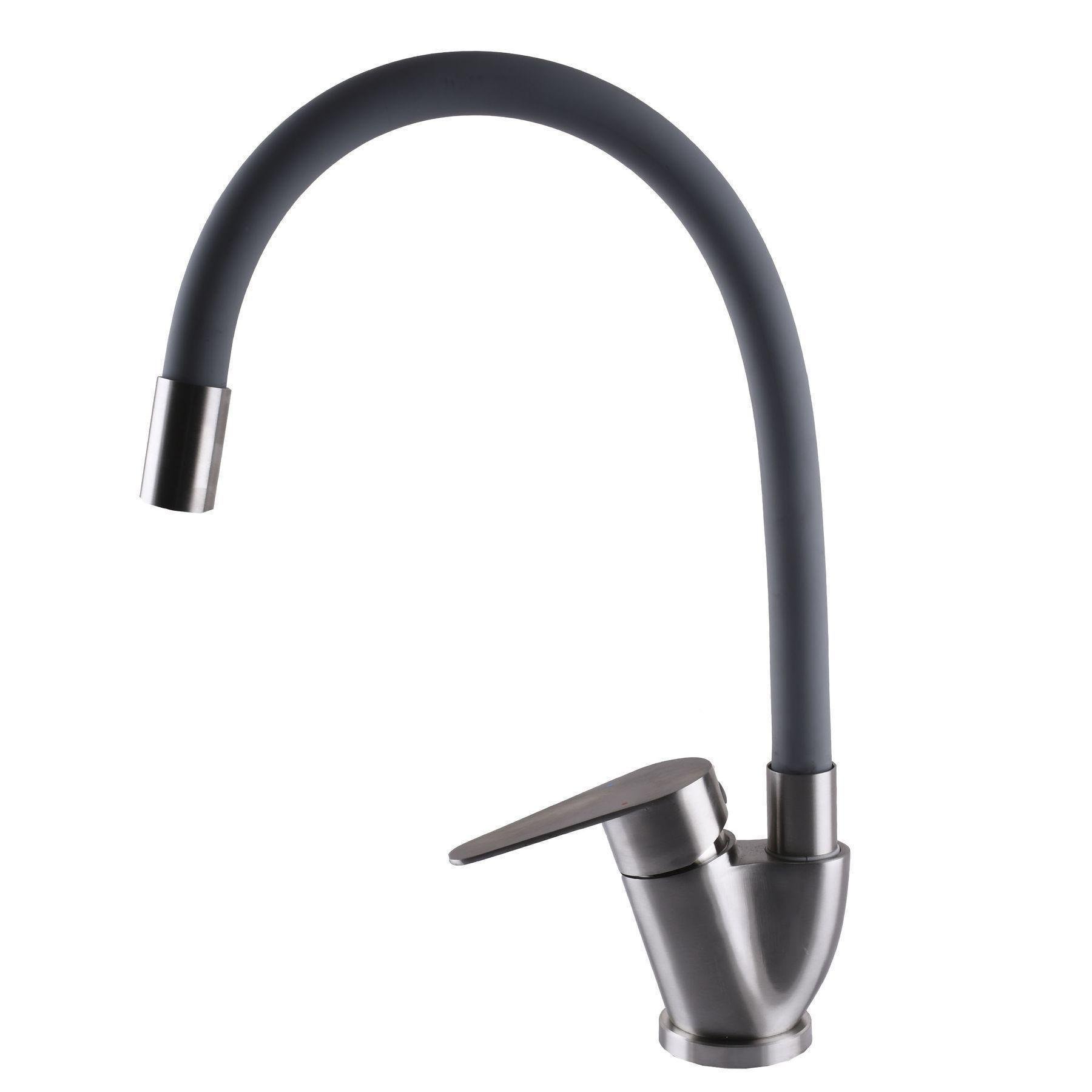 Смеситель для кухни с гибким изливом MixMIRA MAIN MSM-203SG Сатин/Серый (20481) - фото 3 Смеситель для кухни с гибким изливом MixMIRA MAIN MSM-203SG Сатин/Серый (20481) - фото 3