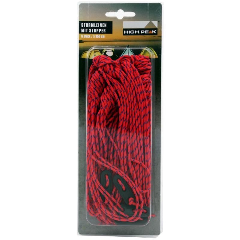 Відтяжки High Peak Guy Rope Set 42258 Runner 350 см 6 шт. Red (10-6-4253838)