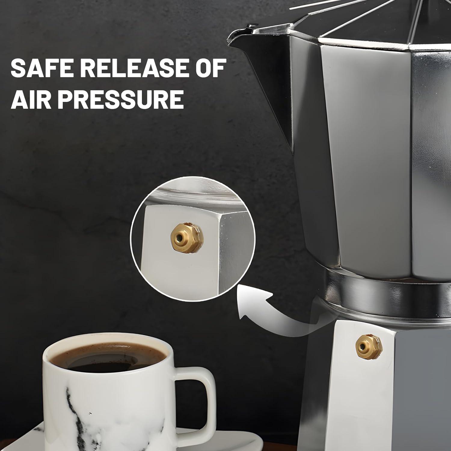 Кофеварка гейзерная Moka 450 мл 9 чашек (30423) - фото 5 Кофеварка гейзерная Moka 450 мл 9 чашек (30423) - фото 5