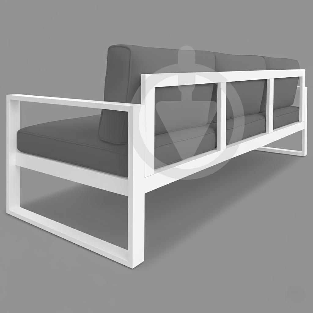 Диван металевий AVVS tech Бостон вуличний лофт з підлокітниками оксфорд 250 см Світло-сірий/Білий (30067078) - фото 3 Диван металевий AVVS tech Бостон вуличний лофт з підлокітниками оксфорд 250 см Світло-сірий/Білий (30067078) - фото 3