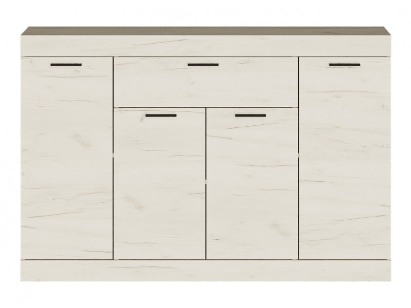 Комод Еверест Соната-7 140х38х94 см Крафт/Белый (15028)