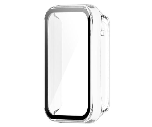 Чехол с защитным стеклом для смарт-часов Protective Cover with Glass для Xiaomi Mi Band 7 Pro Прозрачный