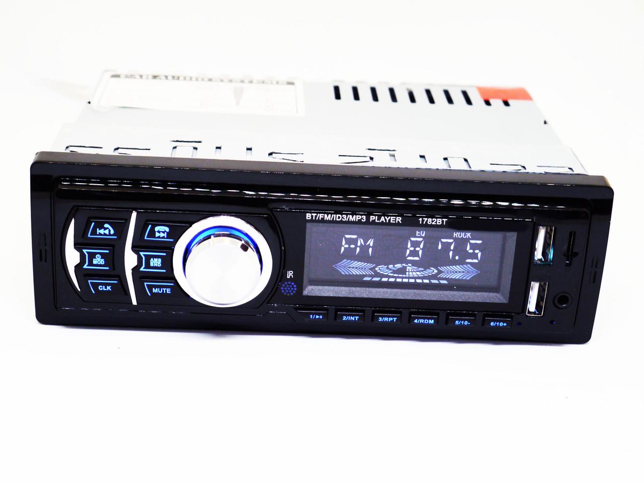 Автомагнітола Pioneer 1DIN MP3 1782BT 1 USB/2 USB-зарядка TF card/Bluetooth