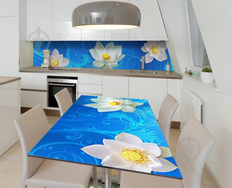 Наклейка 3Д виниловая на стол Zatarga «Лотос на плаву» 650х1200 мм (Z184017/1st)