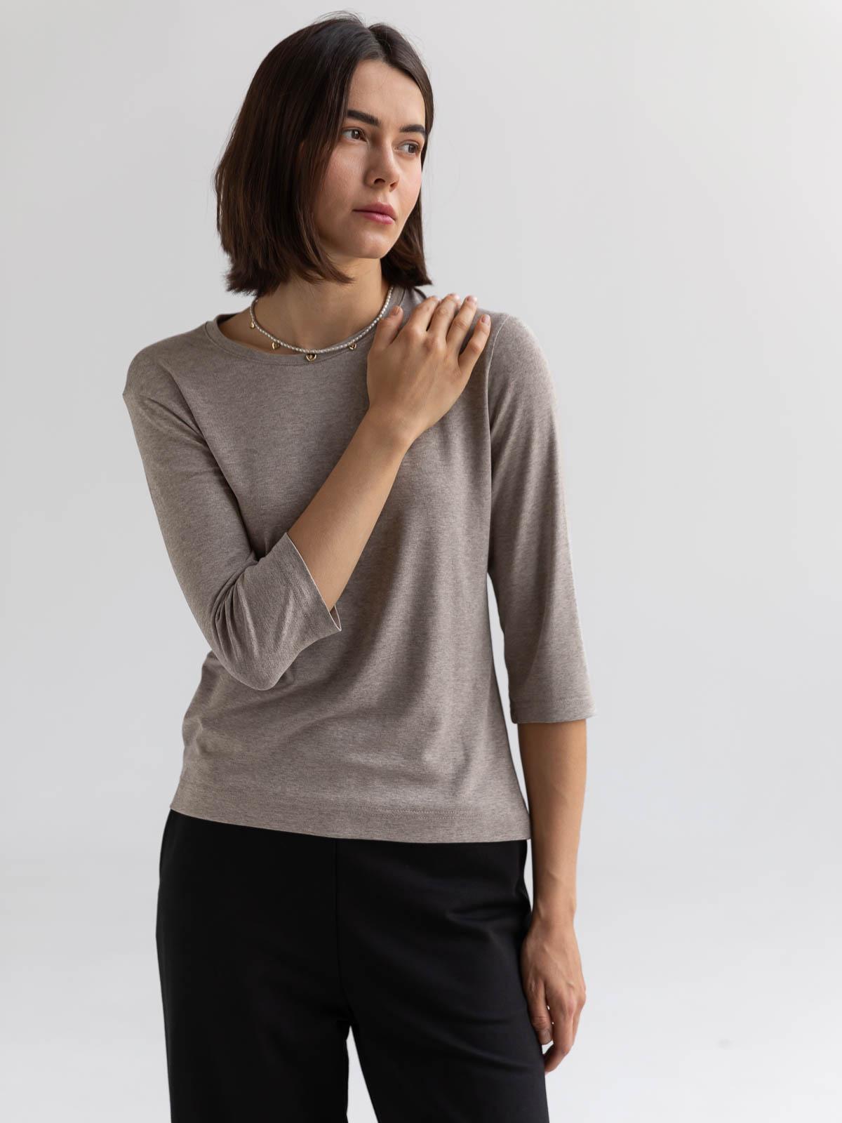 Джемпер меланж FROMUS рукав 3/4 S Бежевий (2640-43) - фото 2 Джемпер меланж FROMUS рукав 3/4 S Бежевий (2640-43) - фото 2