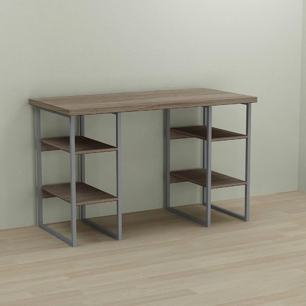 Стол компьютерный Ferrum-decor Тим ДСП 32 мм 75x120x60 см Серый/Дуб Сонома Трюфель (FRD-102465)