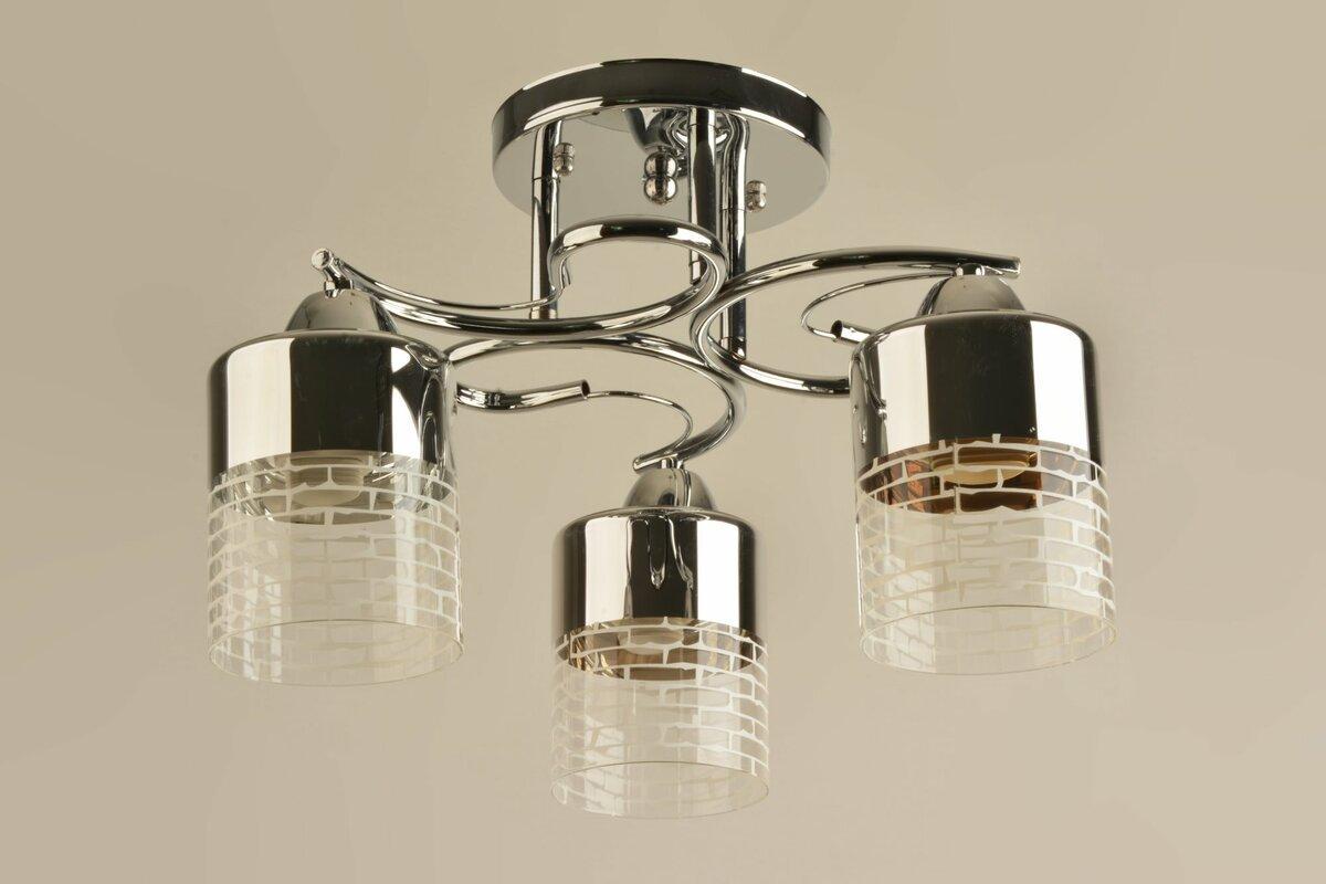 Люстра Sirius Л 8011/3A CR на 3 плафона Хром (2445549696)