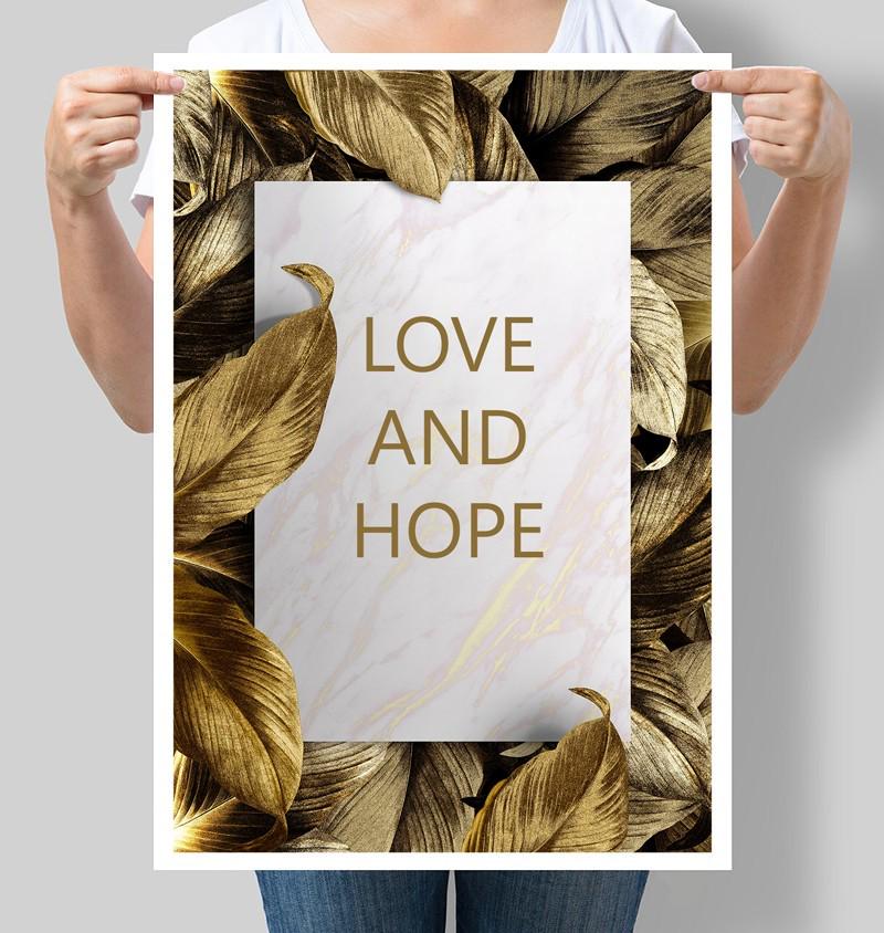 Постер мотивационный Love and Hope 30x42 см A3 без рамки (M110_A3) Постер мотивационный Love and Hope 30x42 см A3 без рамки (M110_A3)