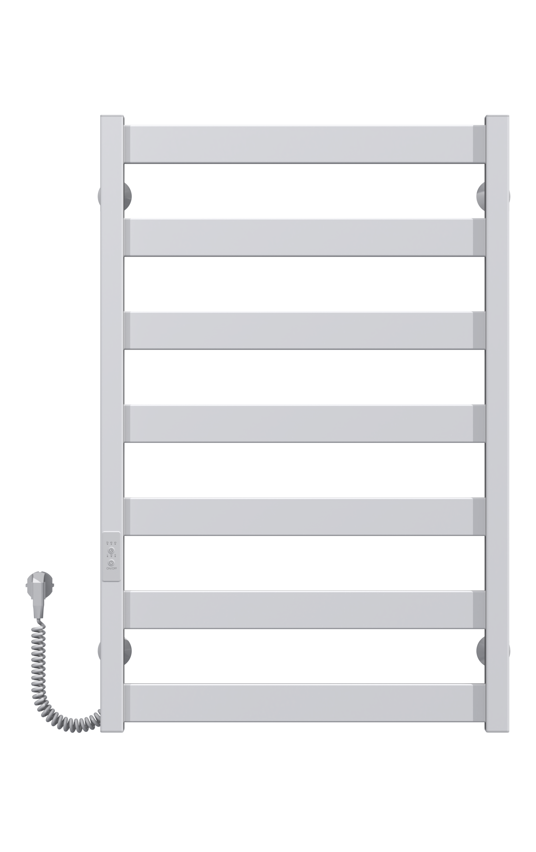 Полотенцесушитель электрический Deffi Harmony П7 WD04 левое подключение крашеная сталь 500х800 мм Белый (B.HR.80.50.7.E.W.L.4)
