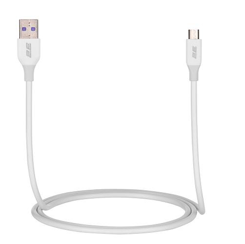Кабель Glow 2E 2E-CCAM-WH USB-A-microUSB 1 м Білий (582389) - фото 2 Кабель Glow 2E 2E-CCAM-WH USB-A-microUSB 1 м Білий (582389) - фото 2