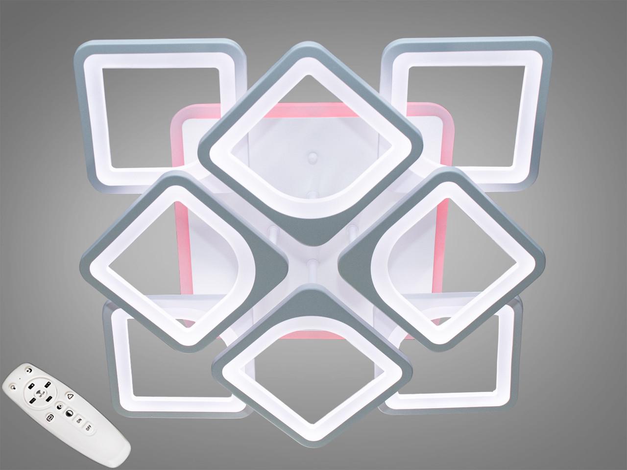 Люстра потолочная с димером RGB LED S8060/4+4WH 3col dim (2437599813)