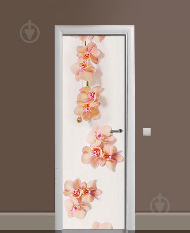 Наклейка на дверь Zatarga «По кремовым следам» 650х2000 мм виниловая 3Д наклейка декор самоклеящаяся