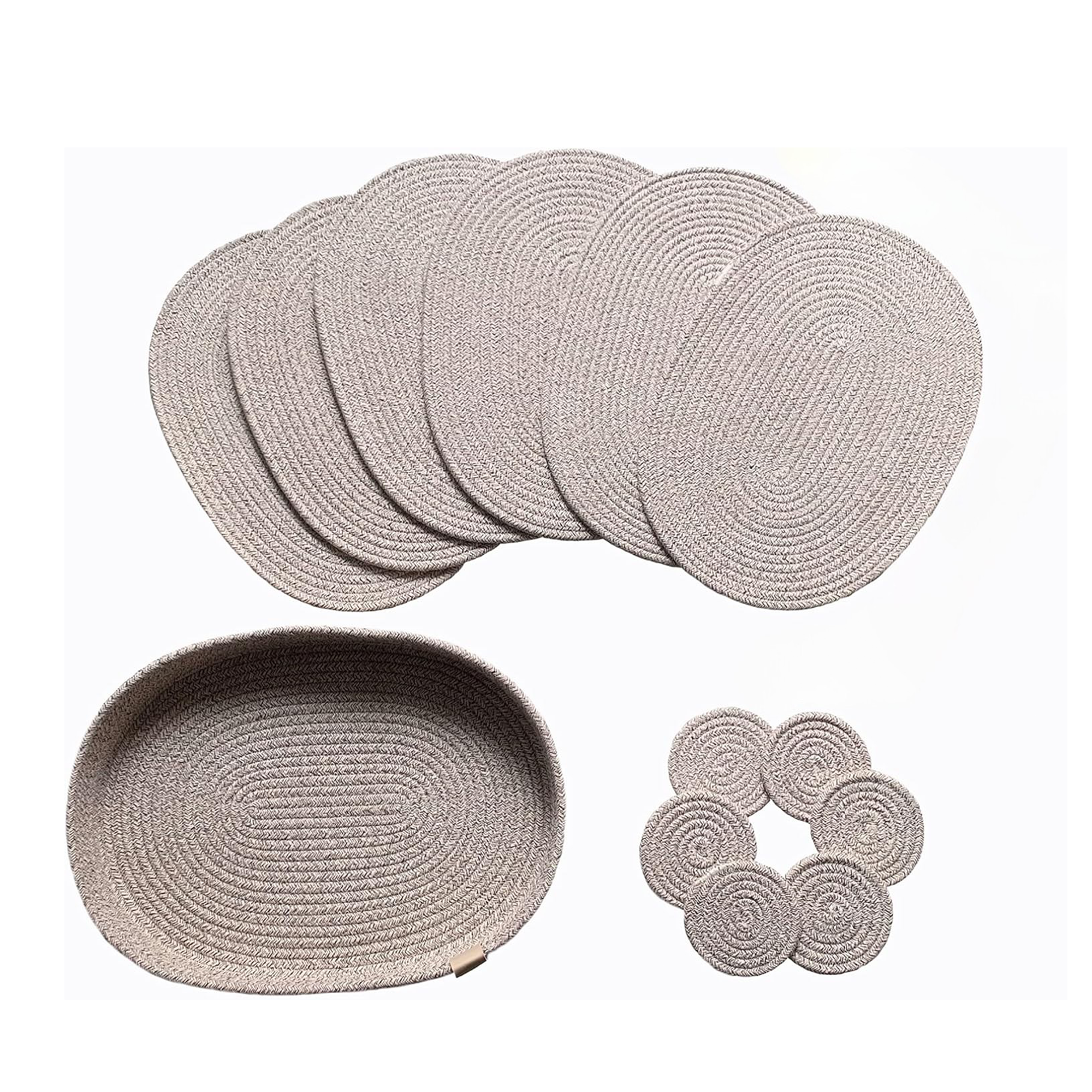 Набір овальних бавовняних килимків Ari/Ana для сервірування на 6 персон