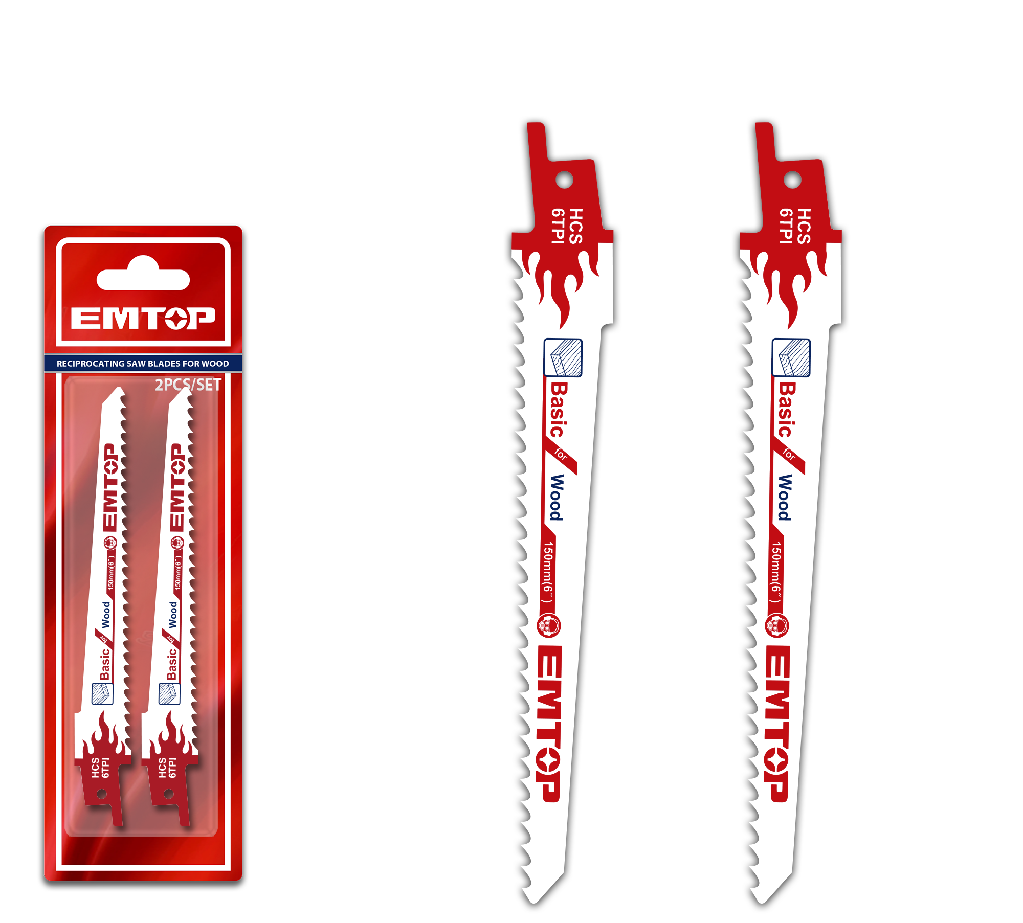 Набір полотен для шабельної пилки EMTOP ERSB611D 2 шт.