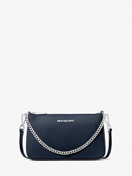 Женская сумка кросс-боди Michael Kors Jet Set Medium Saffiano Leath в подарочной упаковке Синий (2429434672)