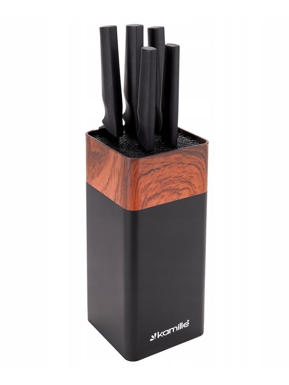 Набор ножей Kamille с подставкой 6 предметов (2579231876)