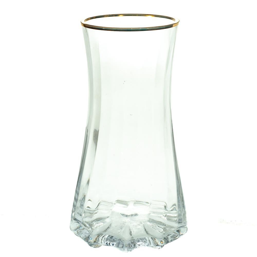 Настольная стеклянная ваза Light House Прикосновение 22,5 см Коричневый