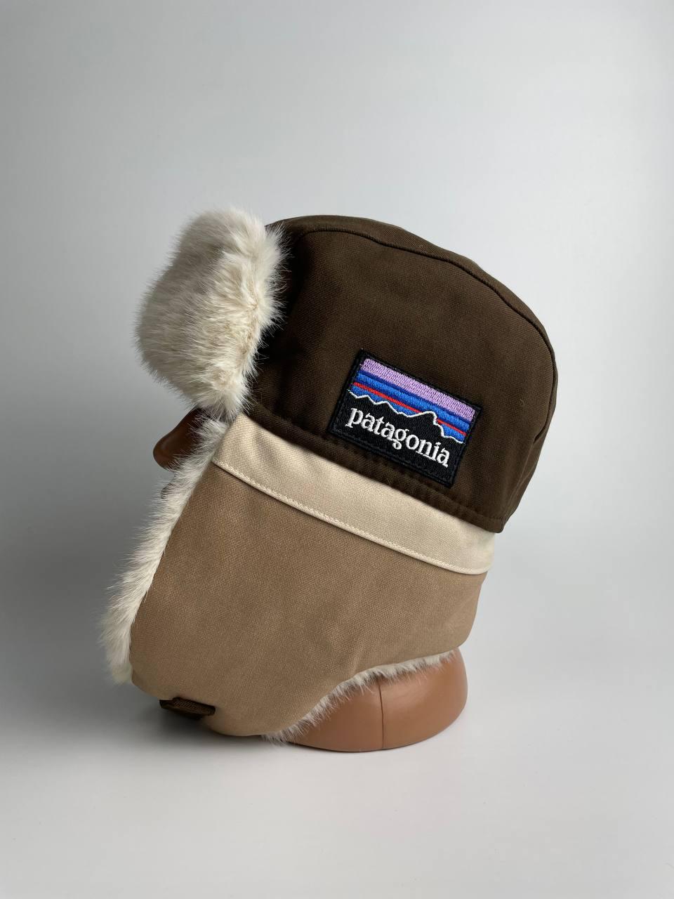 Шапка зимняя-ушанка Patagonia с мехом Коричневый