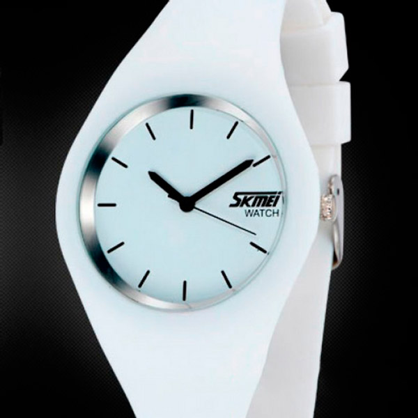 Годинник наручний унісекс Skmei Rubber White (9068C) - фото 2