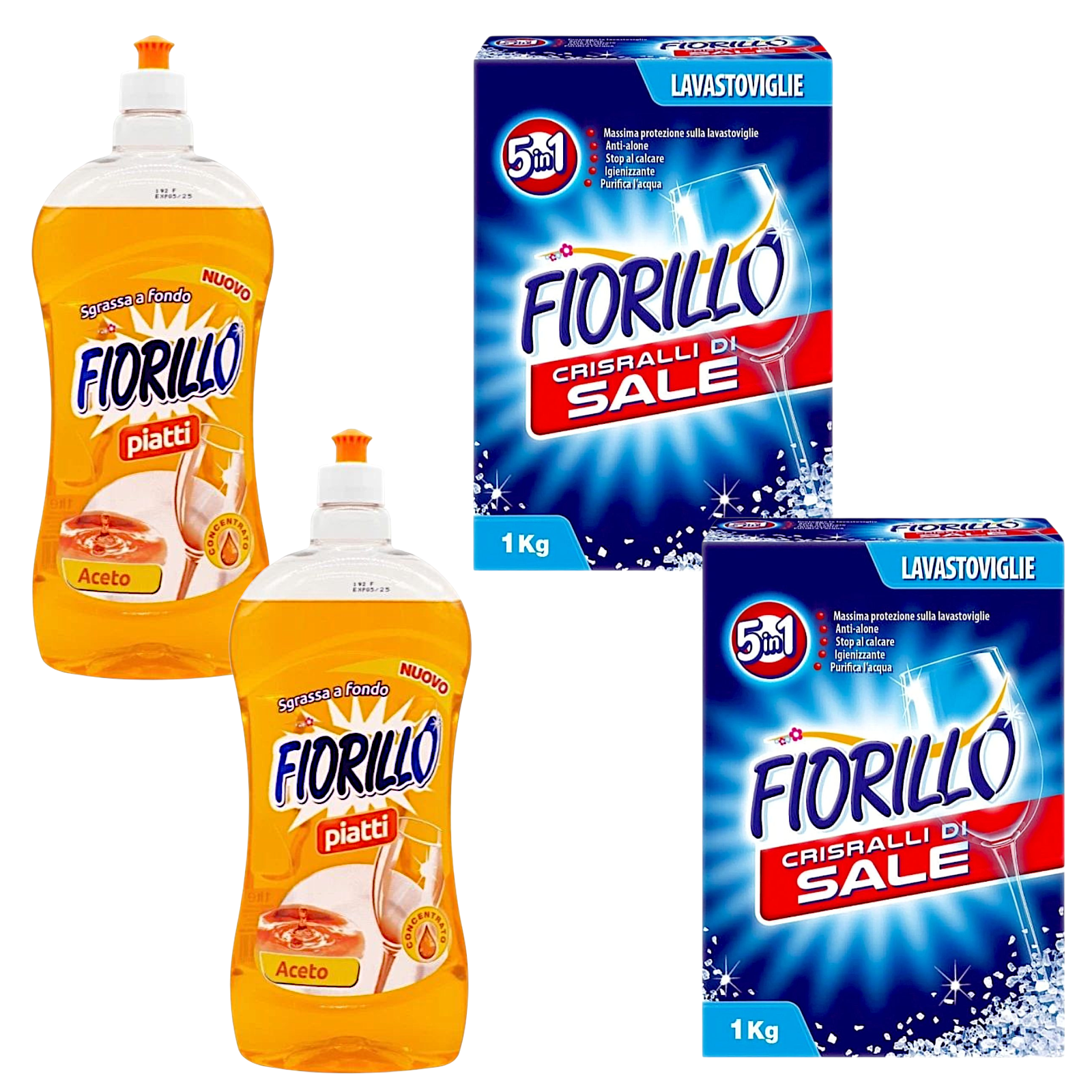 Набір сіль для пусодомийки Fiorillo Кристалізована/засіб для миття посуду (004016/3125)