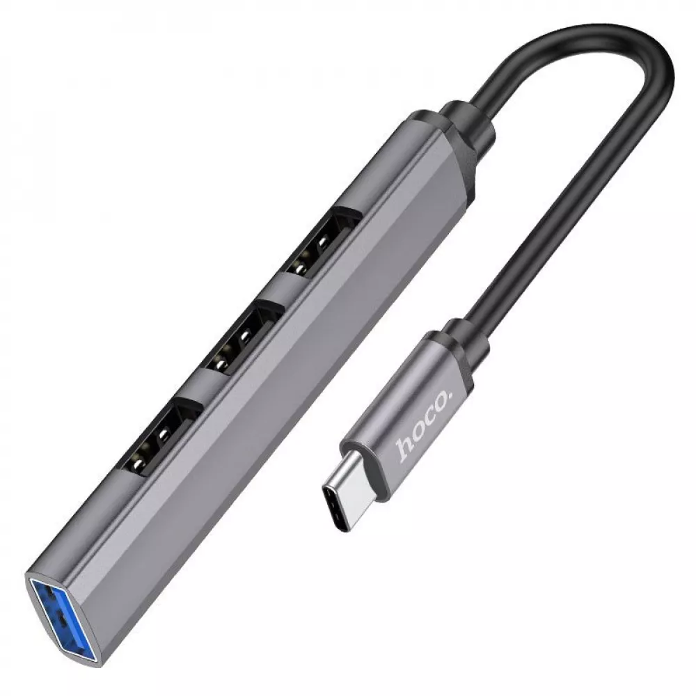 Хаб USB Hoco HB26 4в1 Type-C/1хUSB3.0/3хUSB2.0 - фото 1