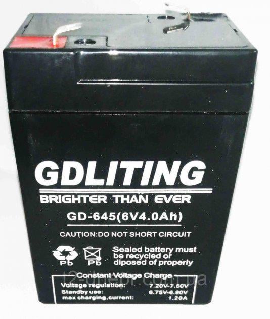 Акумулятор Battery GD 645 6V 4a Акумулятор Battery GD 645 6V 4a