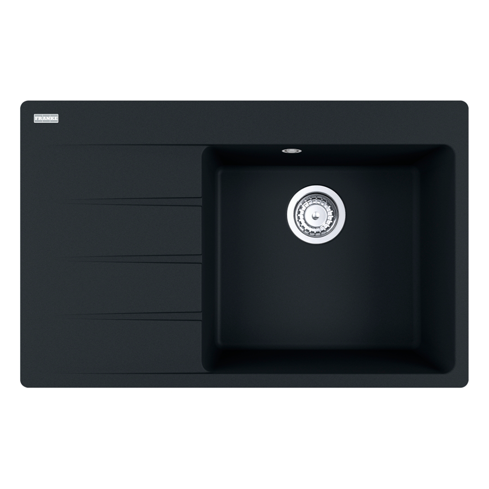 Мойка кухонная с крылом Franke Centro CNG 611-78 TL прямоугольная фрагранит 780х500 мм Matte Black (114.0630.466)