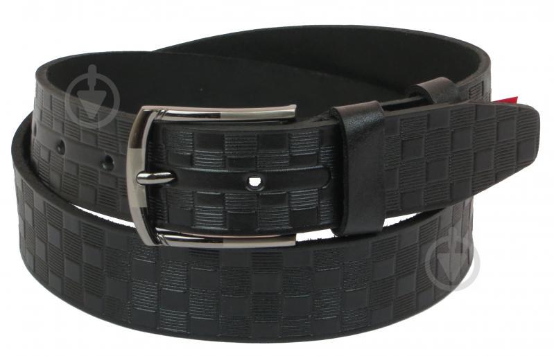 Шкіряний ремінь Skipper 110-130 x 3.8 см Чорний (1091-38)