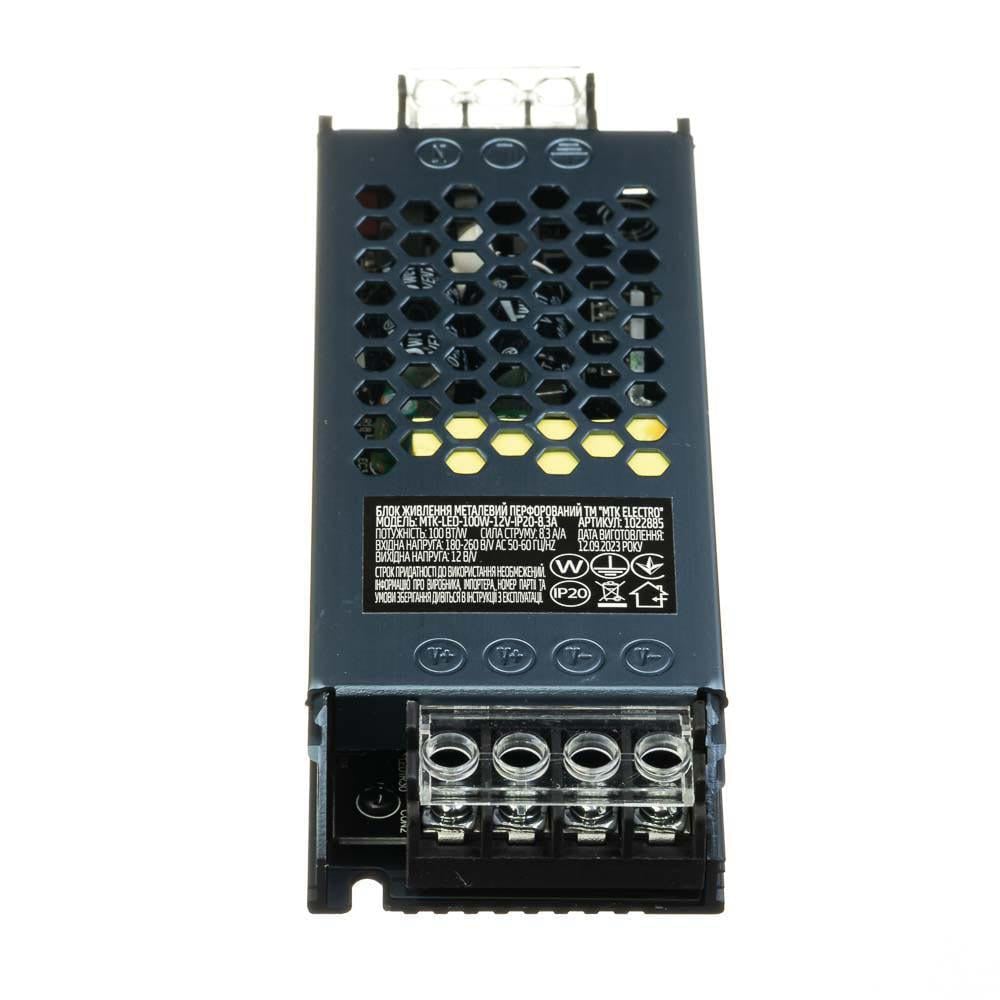 Блок живлення для LED МТК 12V 8,3 А 100W IP20 (1022885)