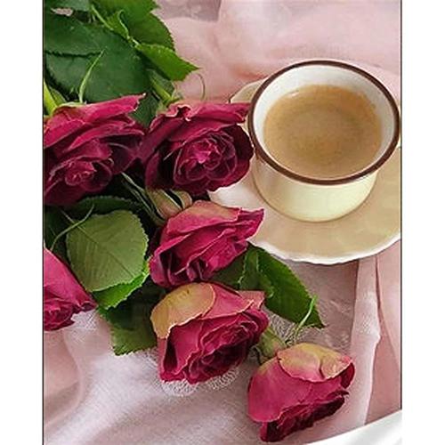 Алмазная мозаика Strateg Премиум Нежное доброе утро 30x40 см (Str-HEG86887)