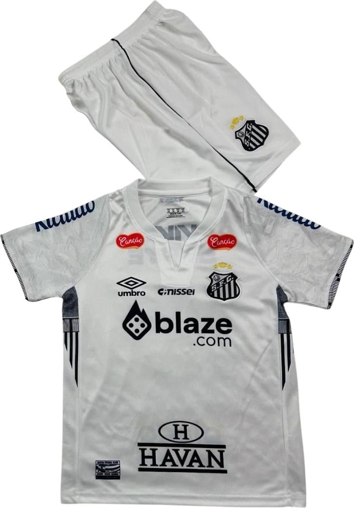 Футбольна форма дитяча Сантос Neymar 10 2025 домашня 135-145 см Біло-чорний (F0188)