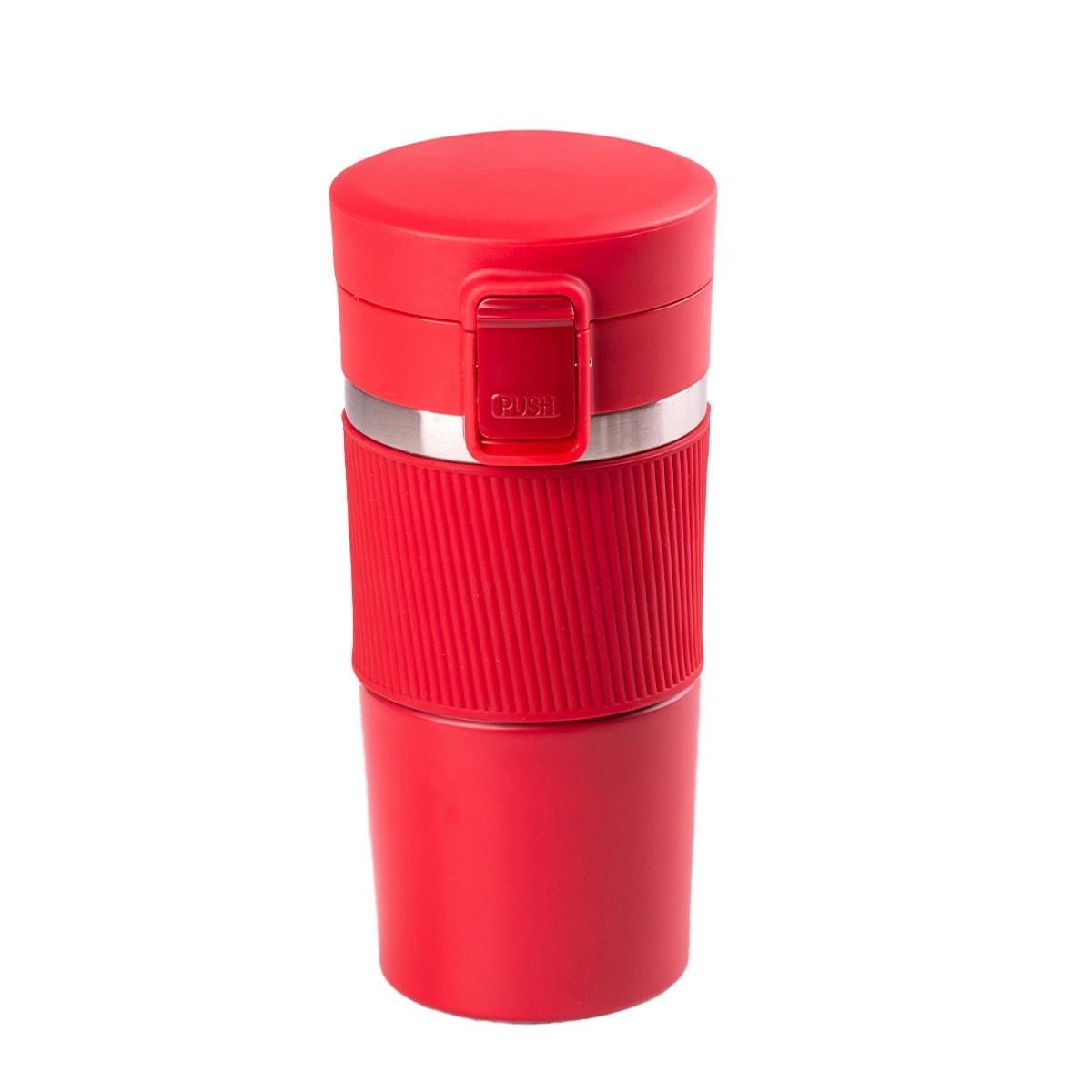 Термокружка с крышкой flip top на защелке 400 мл Красный (HP152R)