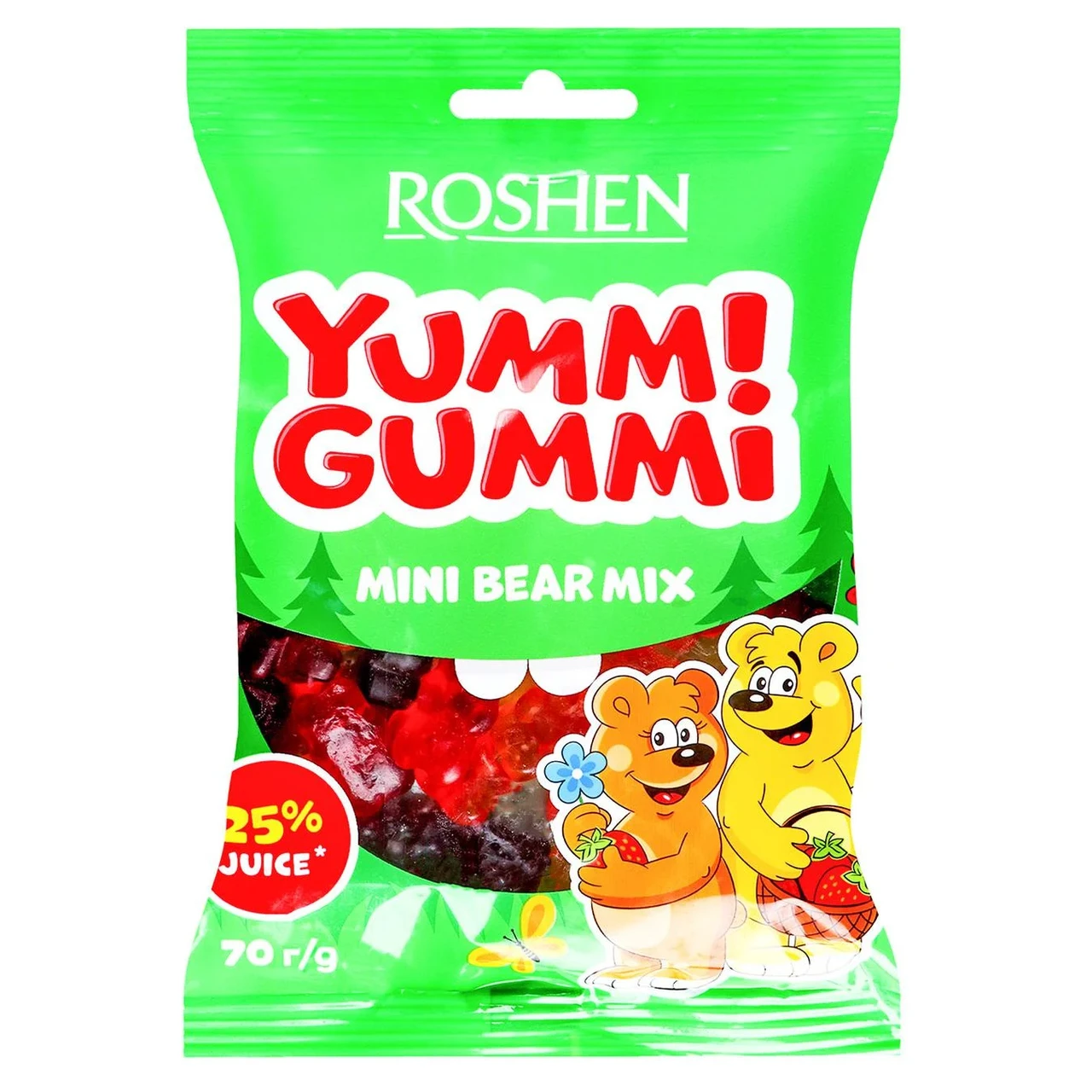 Цукерки Roshen Yummi Gummi Mini Bear Mix 70 г (1776149681) - фото 1