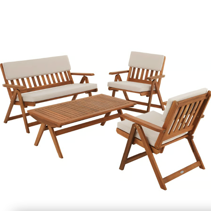 Комплект садовой мебели Di Volio Lusiano складной Бежевый (4912)