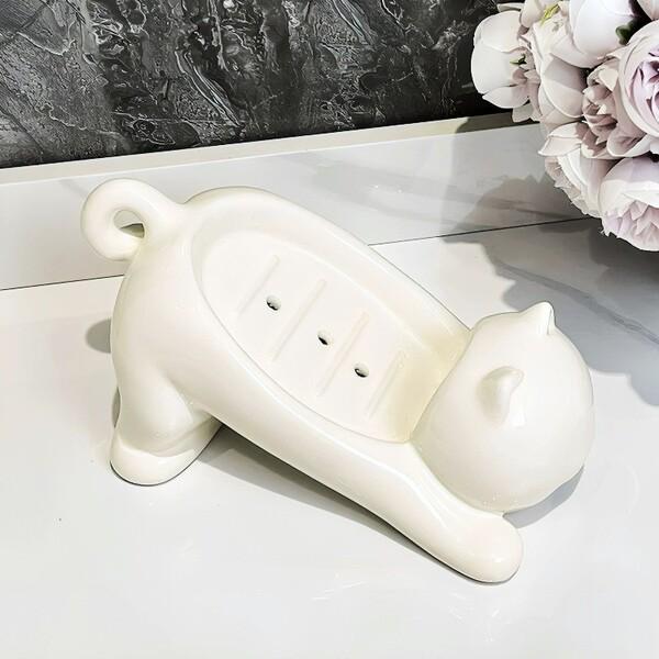 Мыльница керамическая 18х10х9,5 см Белый (C01598-1) - фото 4 Мыльница керамическая 18х10х9,5 см Белый (C01598-1) - фото 4