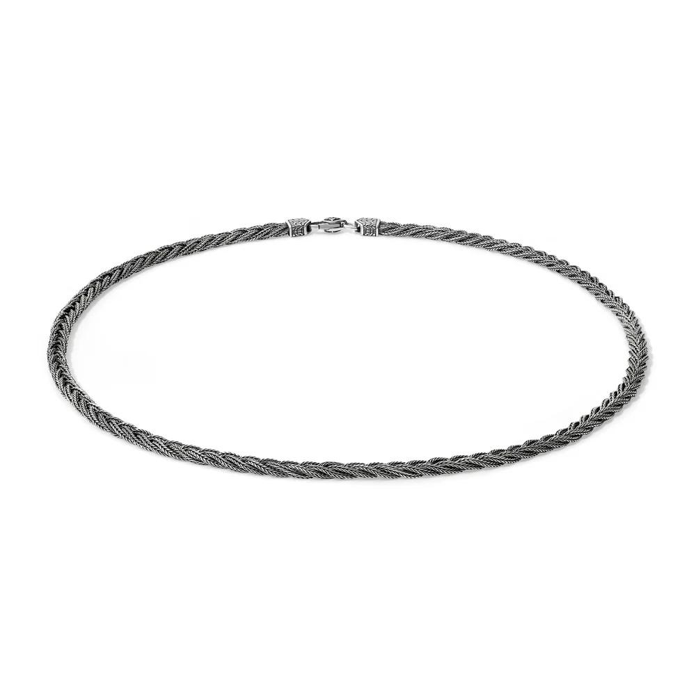 Цепочка серебряная плетение колосок с чернением 6 мм 30 г (35898451)