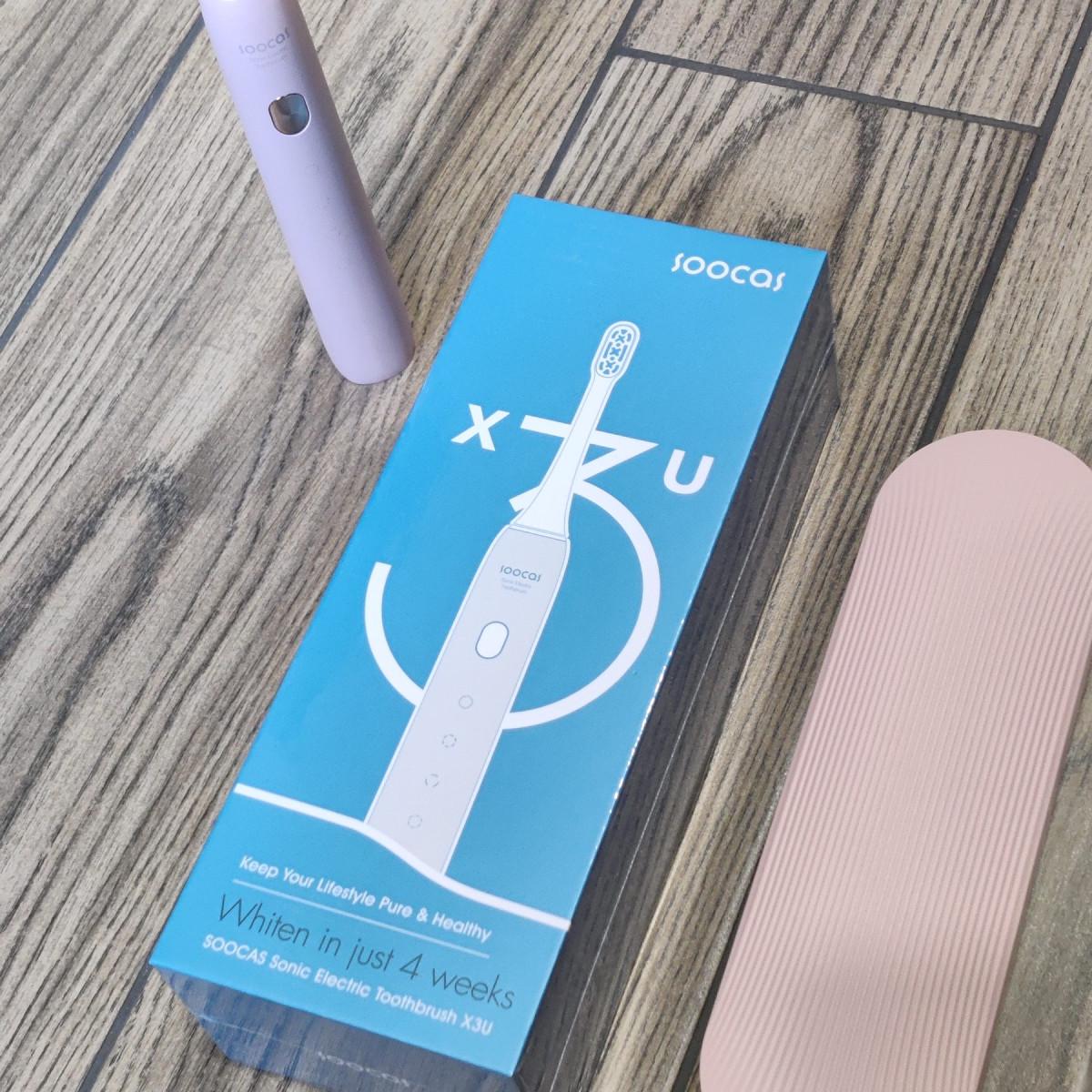 Зубна щітка звукова Soocas X3U Blue Edition Global з фуляром та 4-ма насадками Рожевий (2874) - фото 5